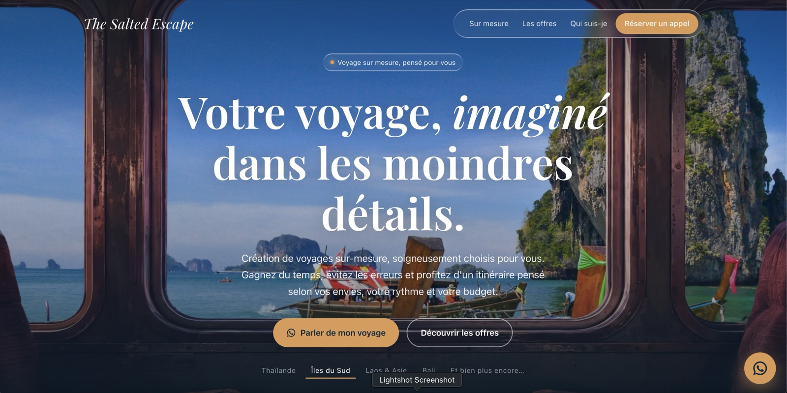 Capture du site The Salted Escape